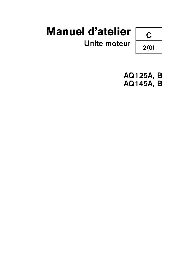7739859 M.ATELIER AQ125A, B - AQ145A, B Unité Moteur